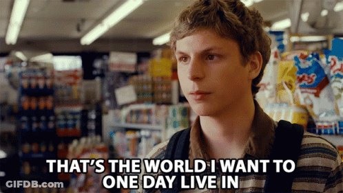 Man In Store Saying That's The World I Want To Live In GIF