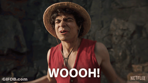 Man In Straw Hat And Red Vest Saying Woooh GIF