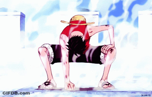 Man In Straw Hat Kneeling Before Okami Fr Sign GIF