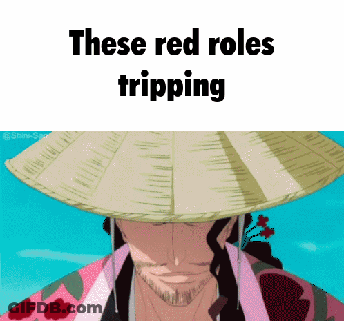 Man In Straw Hat Saying These Red Roles Tripping GIF
