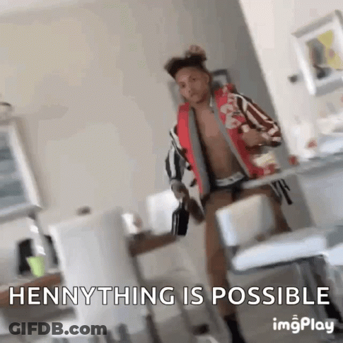 Man In Striped Jacket Holding Gun And Purse GIF