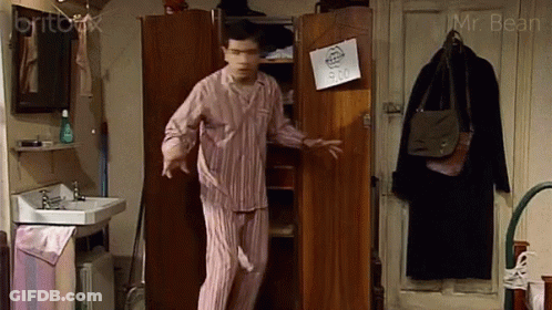 Man In Striped Pajamas By Mr Bean Closet GIF