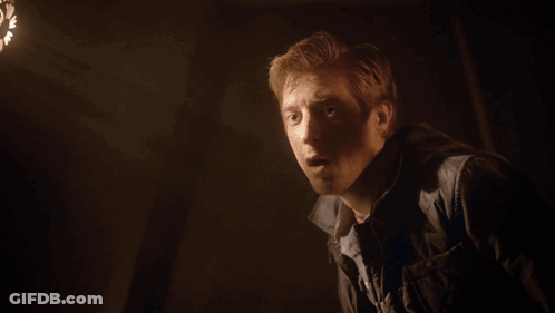 Man In Striped Shirt And Denim Jacket GIF