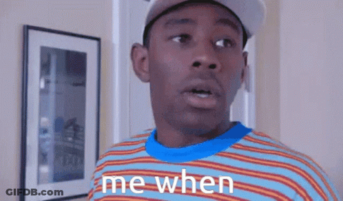 Man In Striped Shirt And Hat Saying Me When GIF
