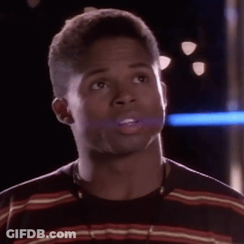 Man In Striped Shirt And Necklace Surprised GIF