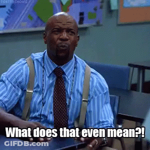 Man In Striped Shirt And Tie Says What Does That Even Mean GIF