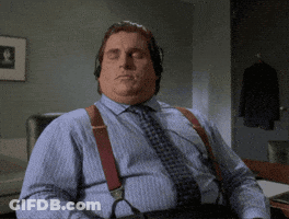 Man In Striped Shirt And Tie Smiling At Window GIF