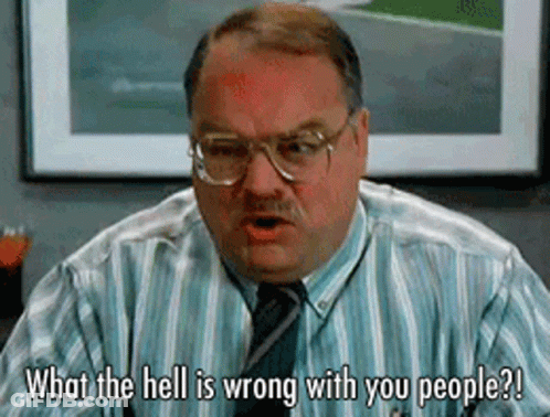 Man In Striped Shirt And Tie Talking GIF