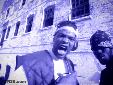 Man In Striped Shirt And Wu Tang Beanie GIF