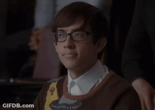 Man In Striped Shirt Hands Out GIF