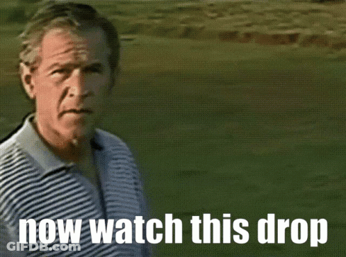 Man In Striped Shirt Holding Golf Club Saying Now Watch This Drop GIF