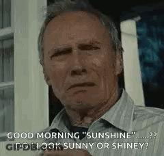 Man In Striped Shirt Saying Good Morning GIF
