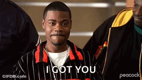 Man In Striped Shirt Saying I Got You GIF