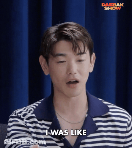Man In Striped Shirt Saying I Was Like GIF