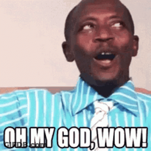 Man In Striped Shirt Saying Oh My God Wow GIF
