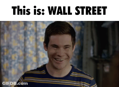 Man In Striped Shirt Saying This Is Wall Street GIF