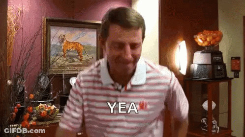 Man In Striped Shirt Saying Yea GIF