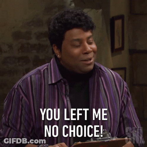 Man In Striped Shirt Saying You Left Me No Choice GIF