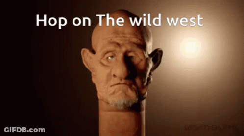 Man In Striped Shirt Standing In Front Of Closed Store GIF