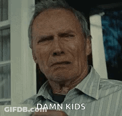 Man In Striped Shirt With Milk Making Funny Face GIF