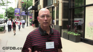 Man In Striped Shirt With Name Tag Scott GIF