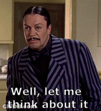 Man In Striped Suit Well Let Me Think About It GIF
