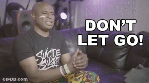 Man In Suicide Sucks Shirt Saying Don't Let Go GIF