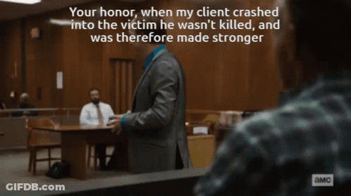 Man In Suit Addressing Another Man Saying Your Honor GIF