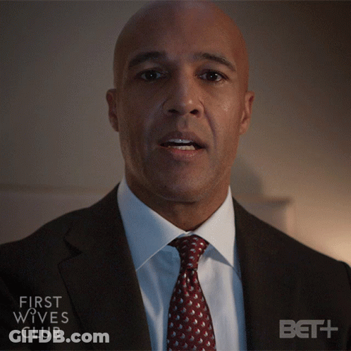 Man In Suit Advertising First Wives Club On BET GIF