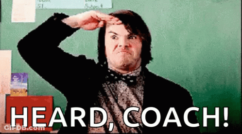 Man In Suit And Bow Tie At Blackboard Saying Heard Coach GIF