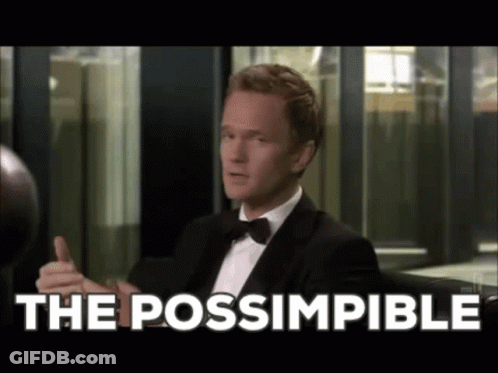 Man In Suit And Bow Tie Giving Thumbs Up Saying The Possimpible GIF