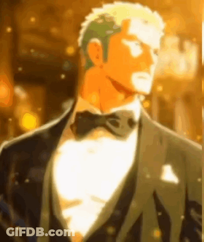 Man In Suit And Bow Tie Outside Building GIF
