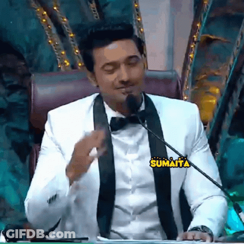 Man In Suit And Bow Tie With Sumaita Sticker GIF