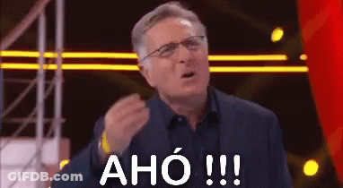 Man In Suit And Glasses Screaming Aho !!! GIF