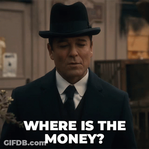 Man In Suit And Hat Asks Where Is Money GIF