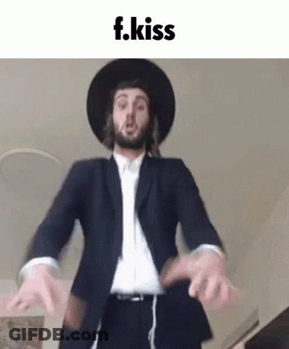Man In Suit And Hat Dancing With F.Kiss GIF