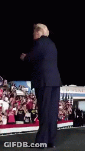 Man In Suit And Hat On Stage In Front Of Crowd GIF