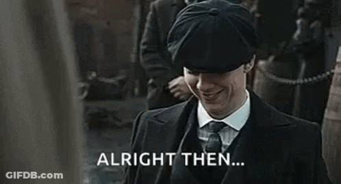 Man In Suit And Hat Saying Alright Then GIF