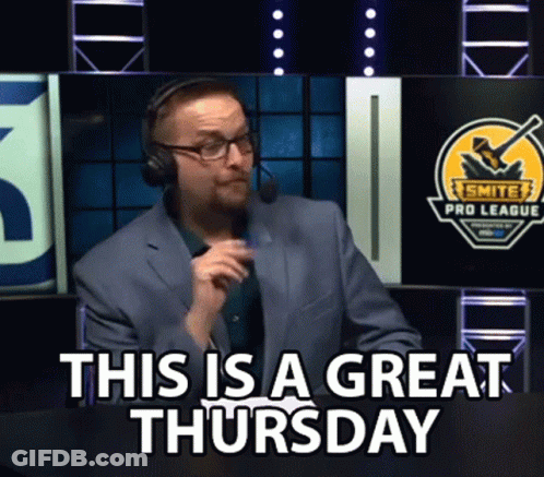Man In Suit And Headphones Saying This Is A Great Thursday GIF