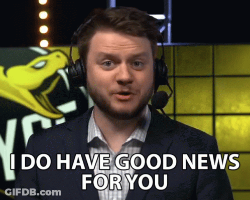 Man In Suit And Headphones Says I Do Have Good News For You GIF