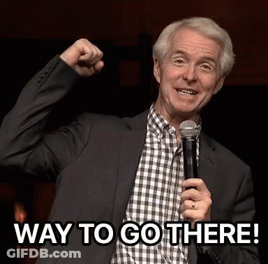 Man In Suit And Plaid Shirt Saying Way To Go GIF