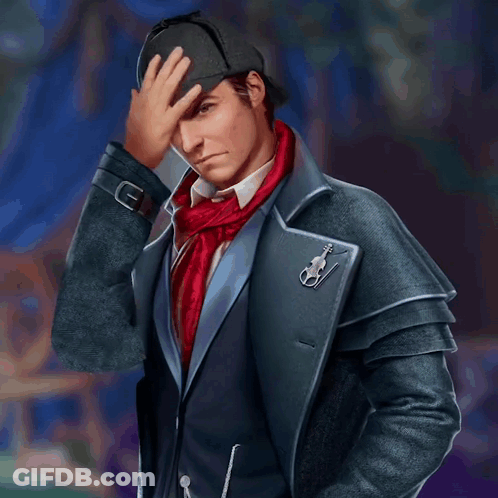 Man In Suit And Red Scarf Hand To Face GIF