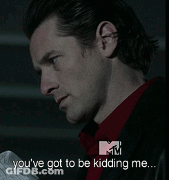 Man In Suit And Red Shirt Says You've Got To Be Kidding Me GIF