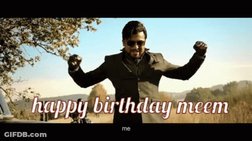 Man In Suit And Sunglasses Dancing Happy Birthday Meem GIF