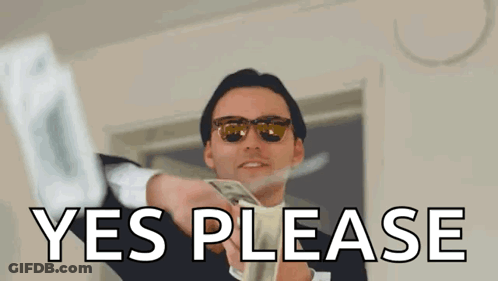 Man In Suit And Sunglasses Holding Money GIF