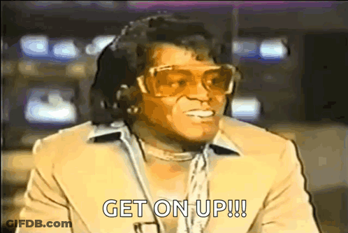 Man In Suit And Sunglasses Says Get On Up GIF
