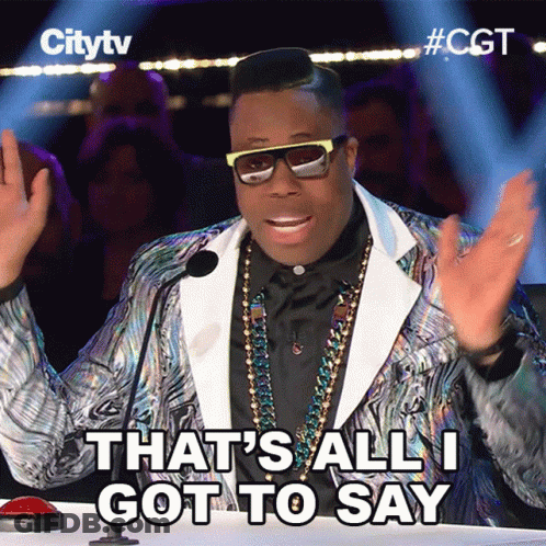 Man In Suit And Sunglasses Says That's All I Got To Say GIF