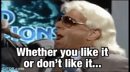 Man In Suit And Sunglasses Says Whether You Like It Or Not GIF