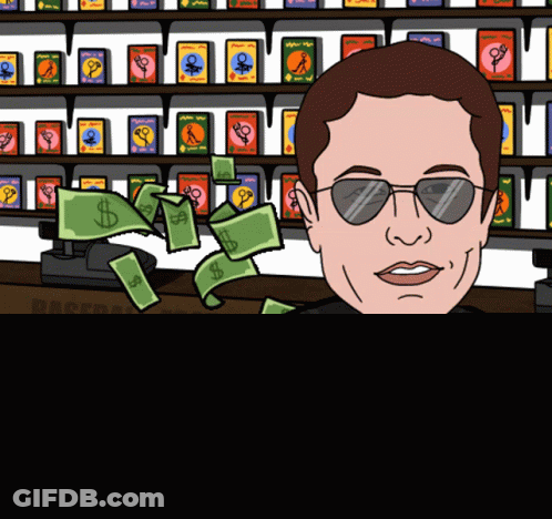 Man In Suit And Sunglasses Throwing Money GIF