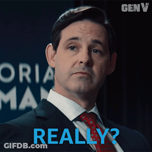 Man In Suit And Tie Asking Really GIF
